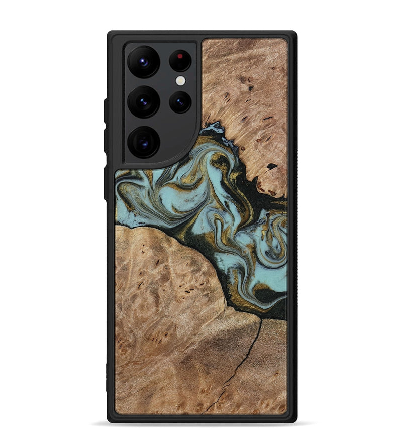 Galaxy S22 Ultra Wood Phone Case - Mareli (Green, 814657)