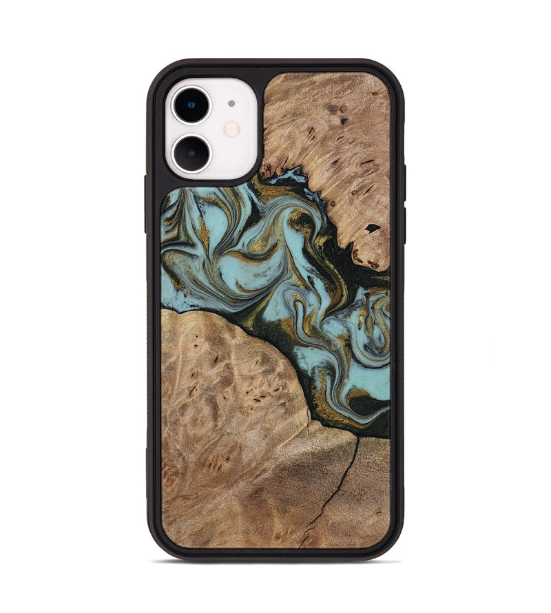 iPhone 11 Wood Phone Case - Mareli (Green, 814657)