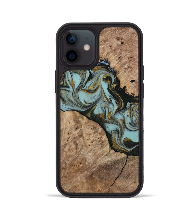 iPhone 12 Wood Phone Case - Mareli (Green, 814657)
