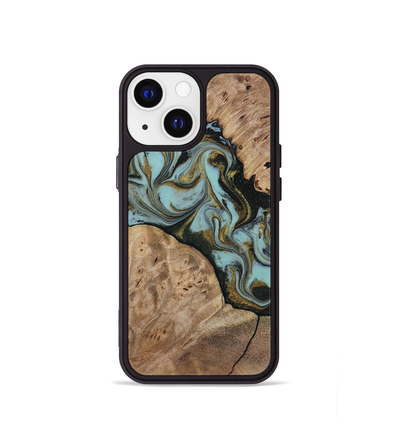 iPhone 13 mini Wood Phone Case - Mareli (Green, 814657)