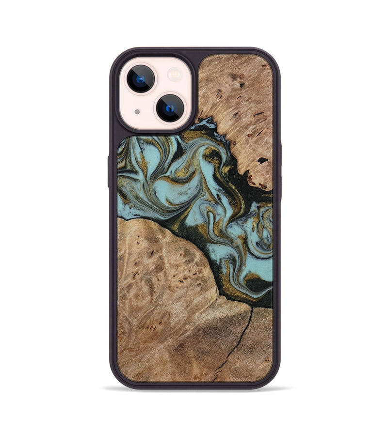 iPhone 14 Wood Phone Case - Mareli (Green, 814657)