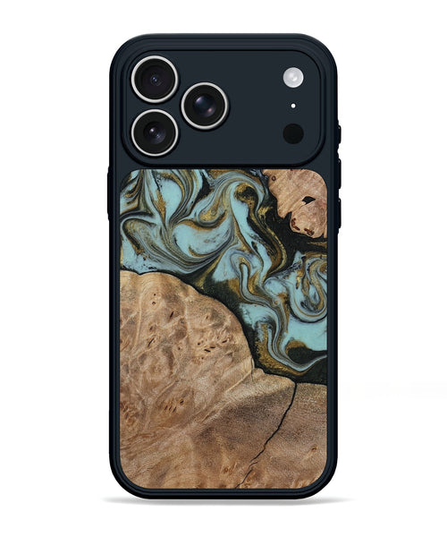 iPhone 17 Pro Max Wood Phone Case - Mareli (Green, 814657)