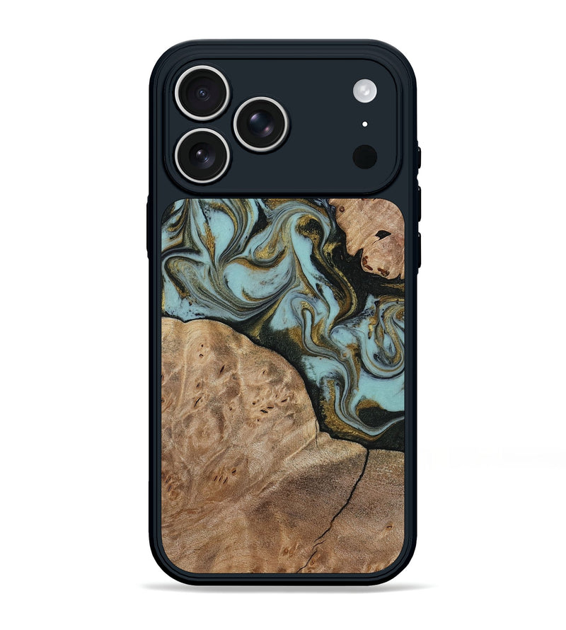 iPhone 17 Pro Max Wood Phone Case - Mareli (Green, 814657)