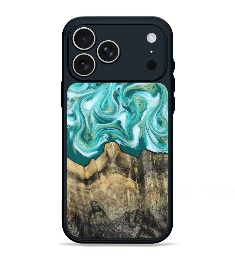 iPhone 17 Pro Max Wood Phone Case - Ina (Green, 814661)