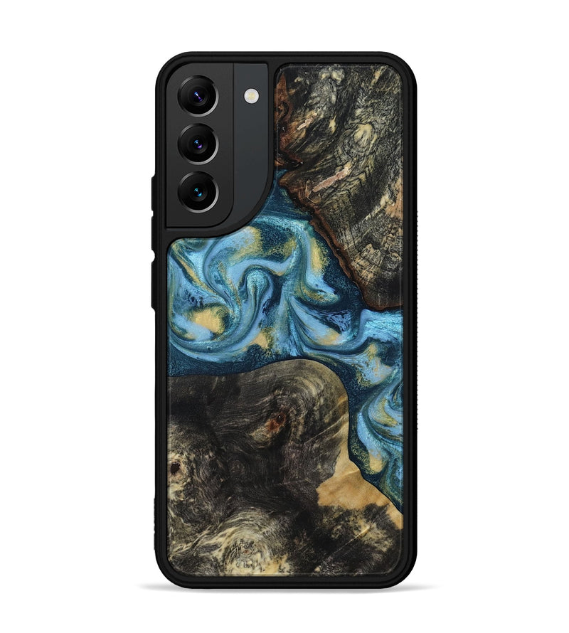 Galaxy S22 Plus Wood Phone Case - Alize (Teal & Gold, 814700)