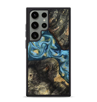 Galaxy S24 Ultra Wood Phone Case - Alize (Teal & Gold, 814700)