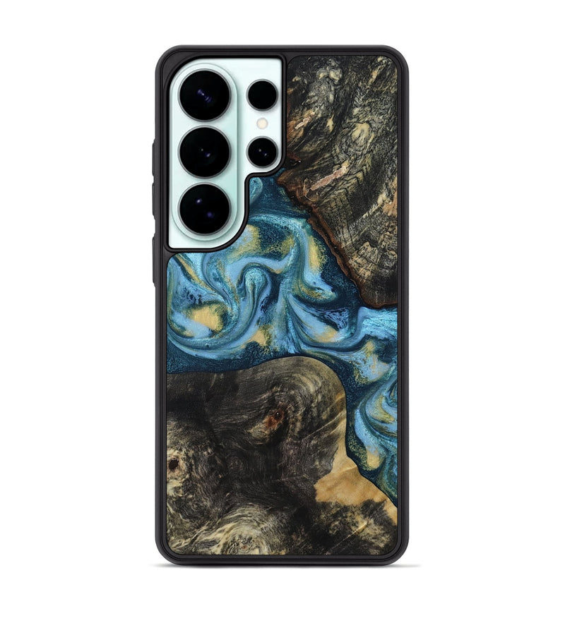 Galaxy S26 Ultra Wood Phone Case - Alize (Teal & Gold, 814700)