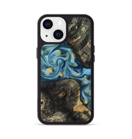 iPhone 13 Wood Phone Case - Alize (Teal & Gold, 814700)