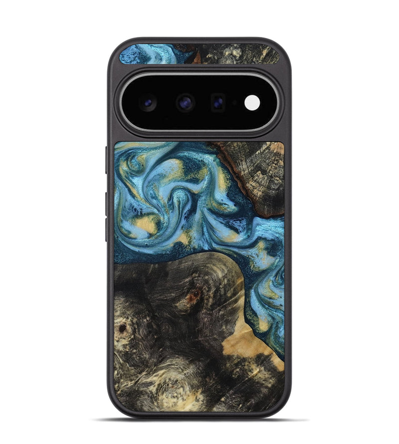 Pixel 11 Wood Phone Case - Alize (Teal & Gold, 814700)