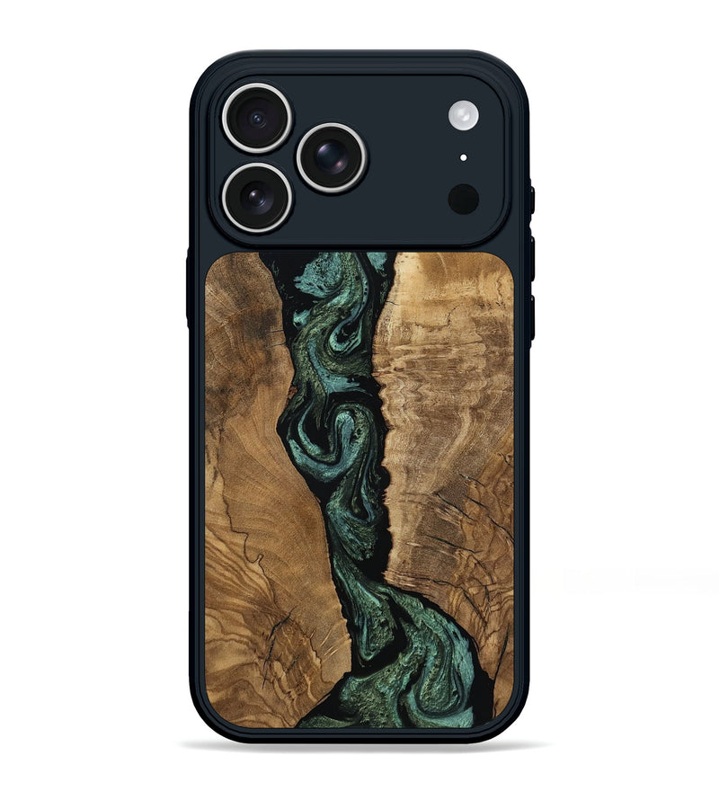 iPhone 17 Pro Max Wood Phone Case - Ike (Green, 814701)