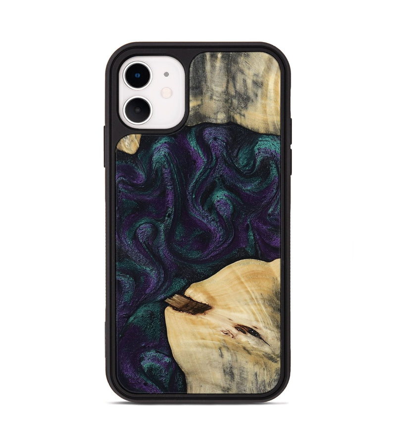 iPhone 11 Wood Phone Case - Ted (Purple, 814704)