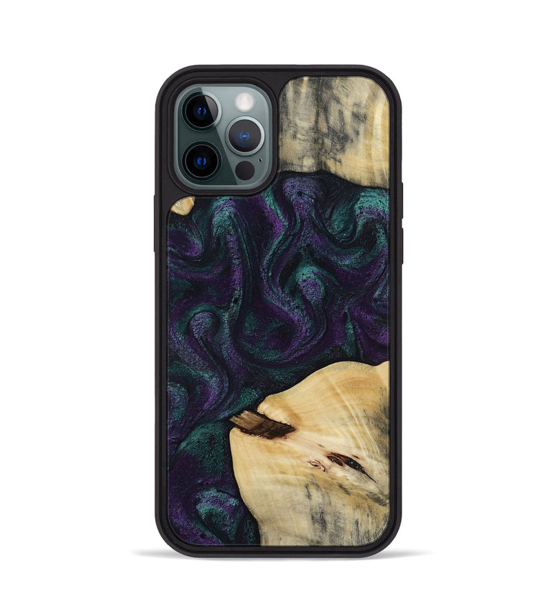 iPhone 12 Pro Wood Phone Case - Ted (Purple, 814704)