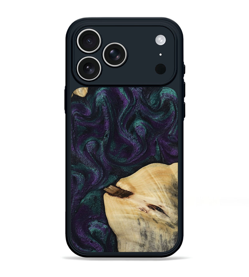 iPhone 17 Pro Max Wood Phone Case - Ted (Purple, 814704)