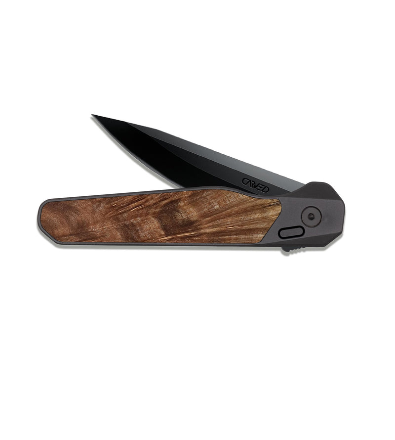 EDC Dark Slate Wood Pocket Knife - Lynda (Green, 814705)