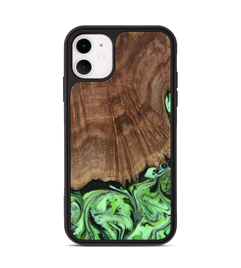 iPhone 11 Wood Phone Case - Lynda (Green, 814705)