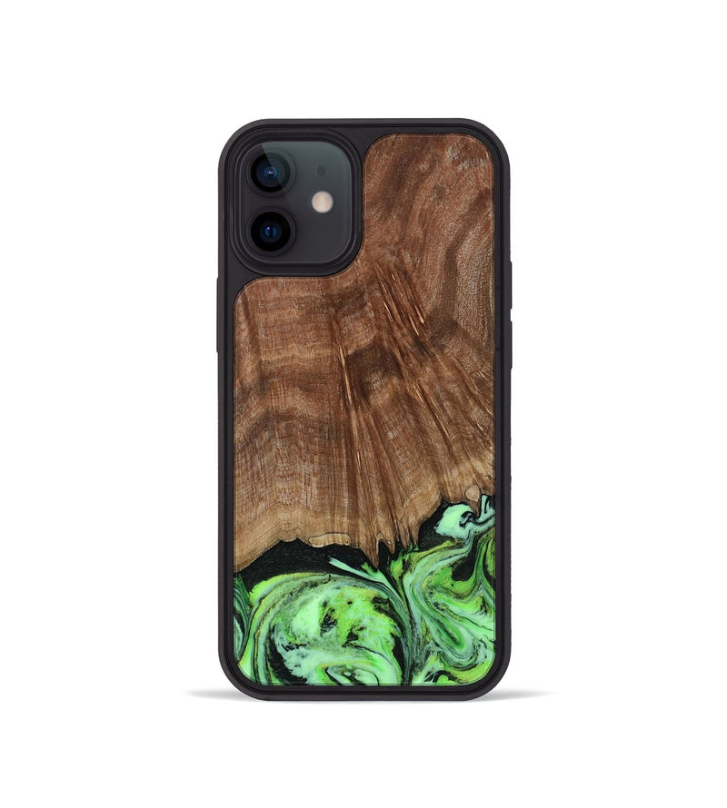 iPhone 12 mini Wood Phone Case - Lynda (Green, 814705)