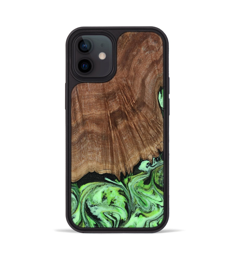 iPhone 12 Wood Phone Case - Lynda (Green, 814705)