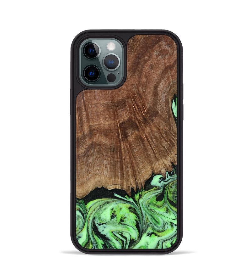 iPhone 12 Pro Wood Phone Case - Lynda (Green, 814705)
