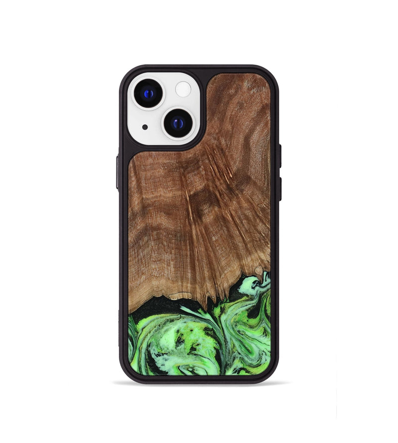 iPhone 13 mini Wood Phone Case - Lynda (Green, 814705)