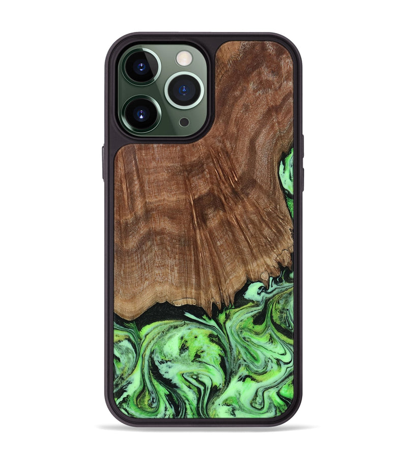 iPhone 13 Pro Max Wood Phone Case - Lynda (Green, 814705)