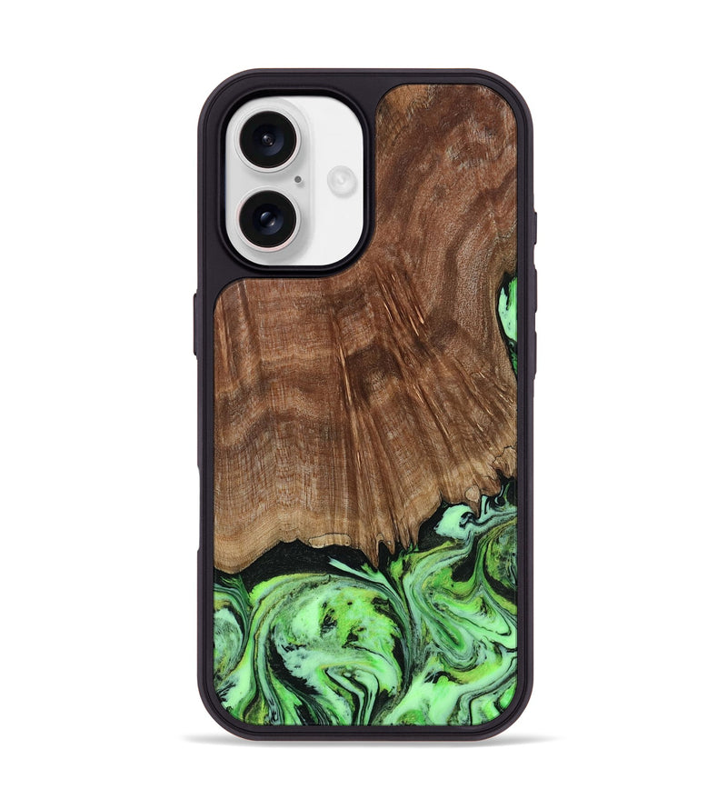 iPhone 17 Wood Phone Case - Lynda (Green, 814705)