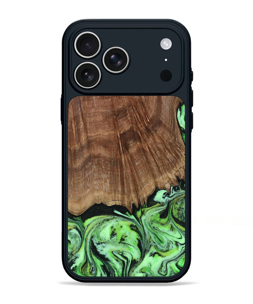 iPhone 17 Pro Max Wood Phone Case - Lynda (Green, 814705)