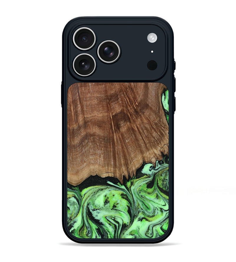 iPhone 17 Pro Max Wood Phone Case - Lynda (Green, 814705)