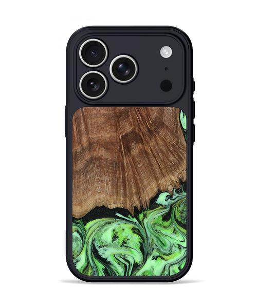 iPhone 17 Pro Wood Phone Case - Lynda (Green, 814705)