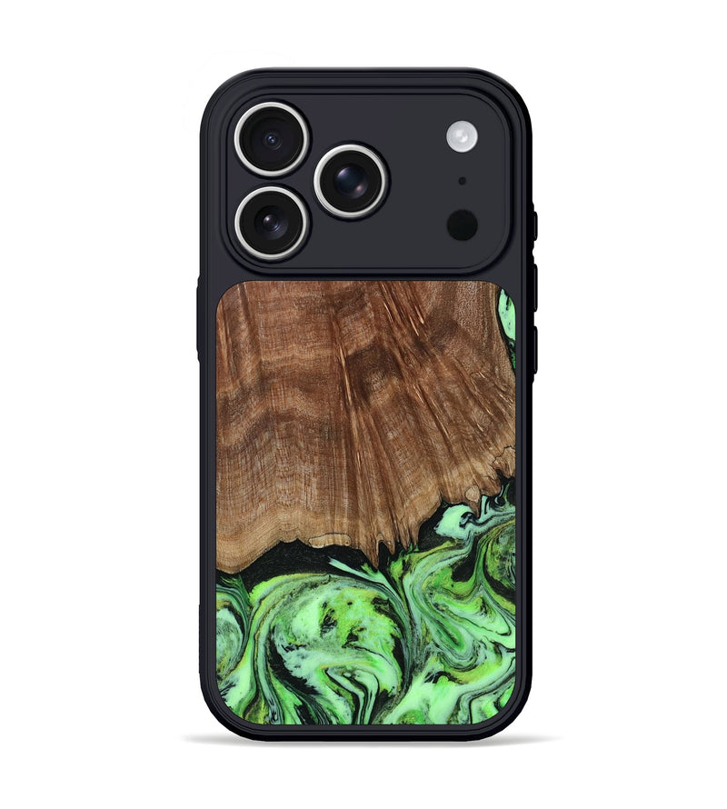 iPhone 17 Pro Wood Phone Case - Lynda (Green, 814705)