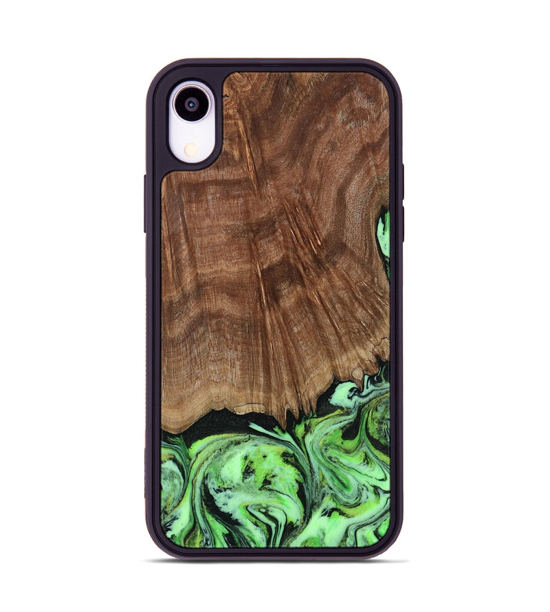 iPhone Xr Wood Phone Case - Lynda (Green, 814705)