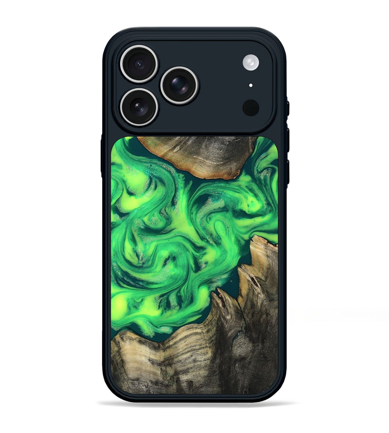 iPhone 17 Pro Max Wood Phone Case - Adelard (Green, 814706)