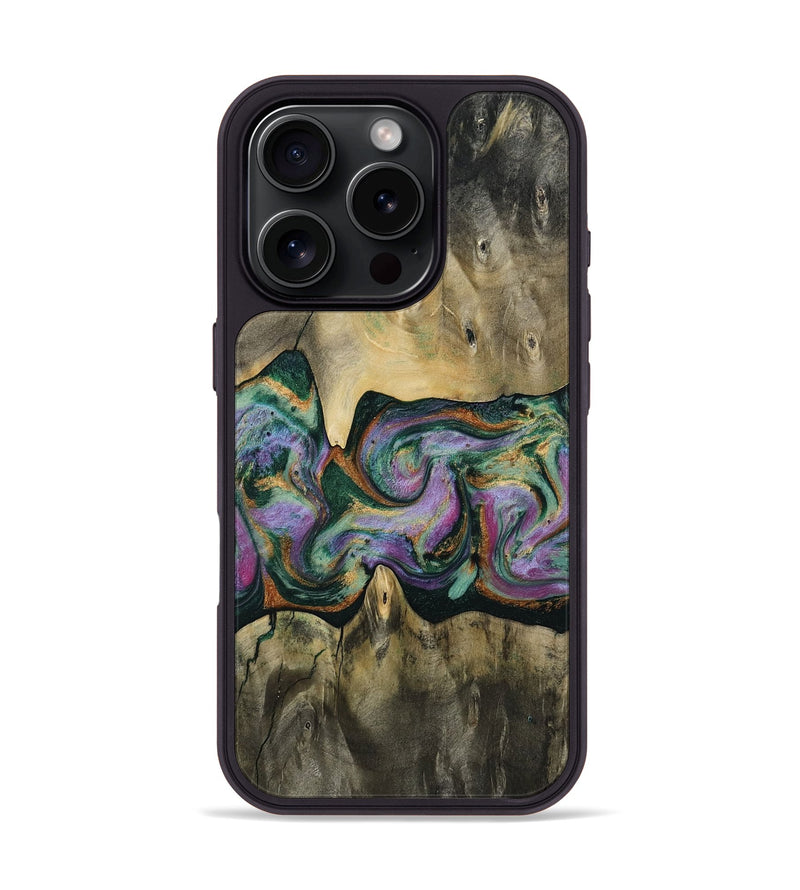 iPhone 16 Pro Wood Phone Case - Albert (Green, 814708)