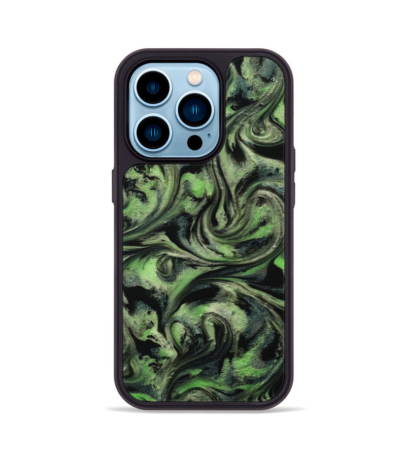 iPhone 14 Pro ResinArt Phone Case - Alessia (Green, 814710)