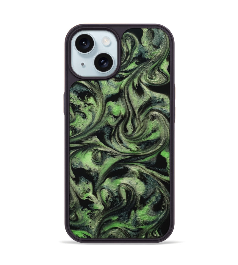 iPhone 15 ResinArt Phone Case - Alessia (Green, 814710)
