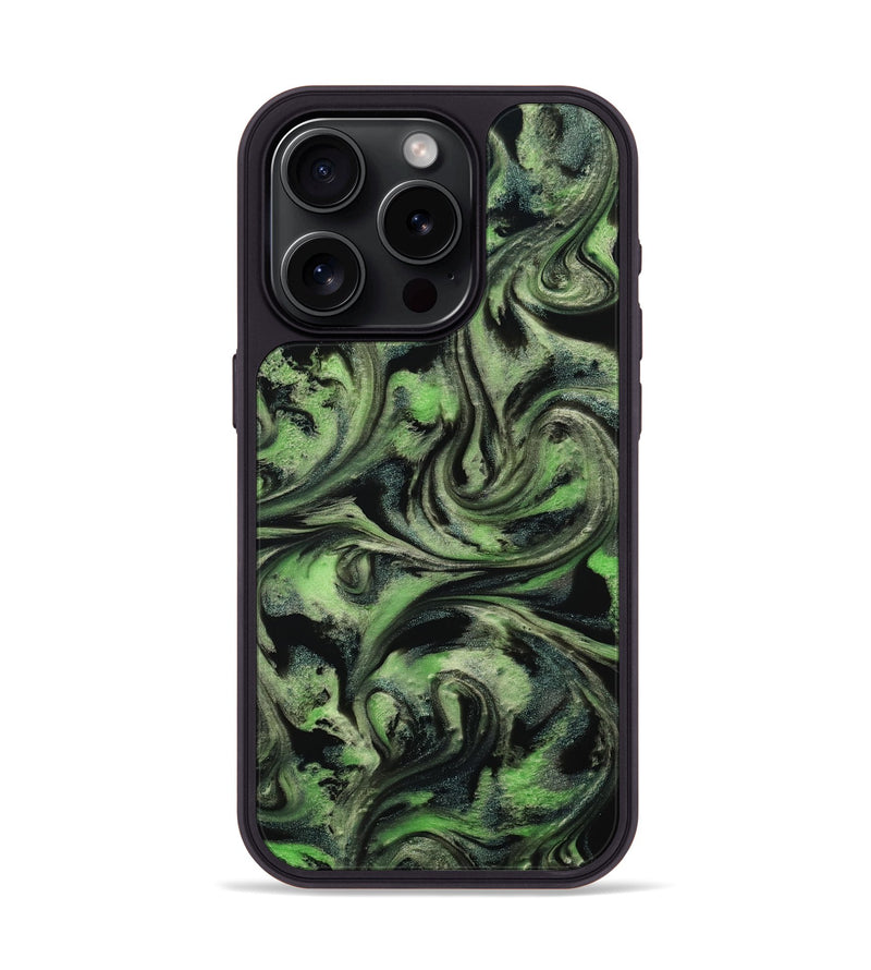 iPhone 15 Pro ResinArt Phone Case - Alessia (Green, 814710)