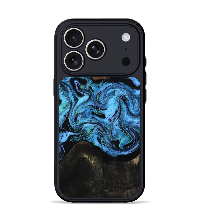 iPhone 17 Pro Wood Phone Case - Edmond (Blue, 814712)