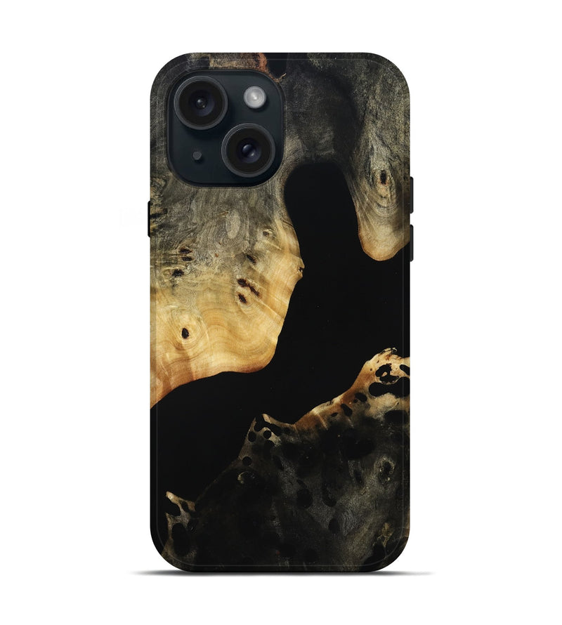 iPhone 15 Wood Live Edge Phone Case - Elzie (Wood Burl, 814771)