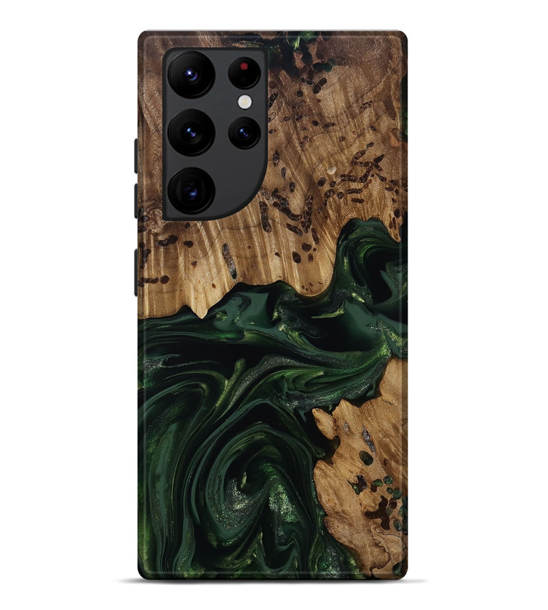 Galaxy S22 Ultra Wood Live Edge Phone Case - Brant (Green, 814773)