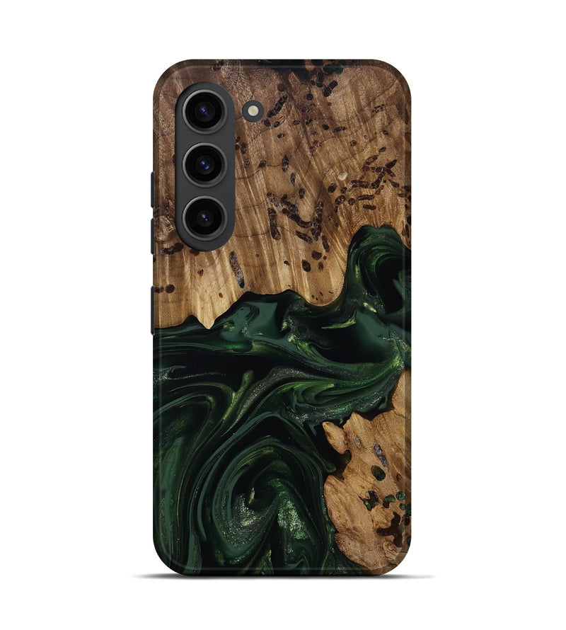 Galaxy S23 Wood Live Edge Phone Case - Brant (Green, 814773)