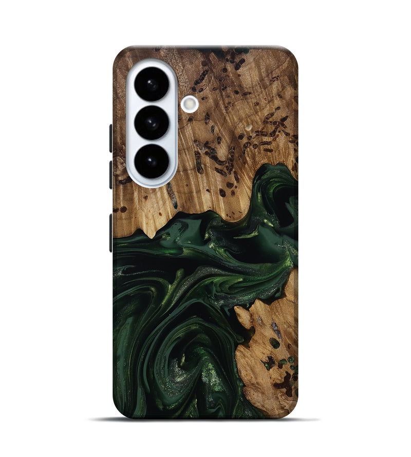 Galaxy S26 Wood Live Edge Phone Case - Brant (Green, 814773)