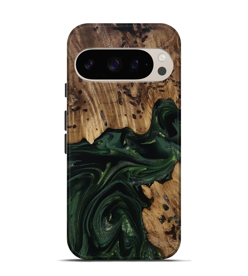Pixel 10 Pro Wood Live Edge Phone Case - Brant (Green, 814773)