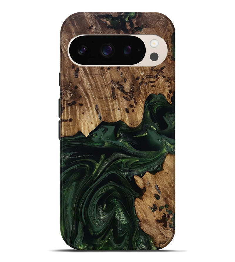Pixel 9 Pro XL Wood Live Edge Phone Case - Brant (Green, 814773)