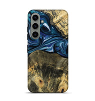 Galaxy S24 Wood Live Edge Phone Case - Leo (Blue, 814784)