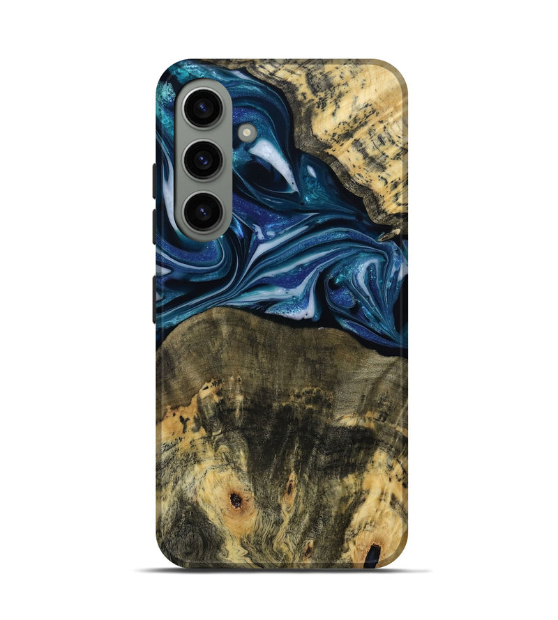 Galaxy S24 Wood Live Edge Phone Case - Leo (Blue, 814784)