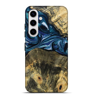 Galaxy S25 Plus Wood Live Edge Phone Case - Leo (Blue, 814784)