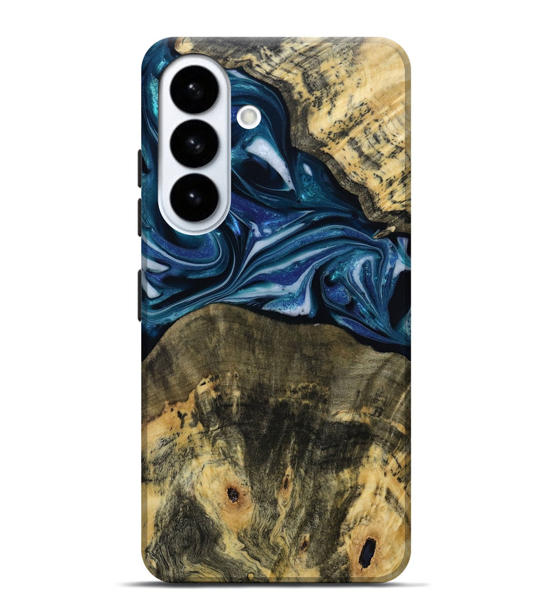 Galaxy S26 Plus Wood Live Edge Phone Case - Leo (Blue, 814784)