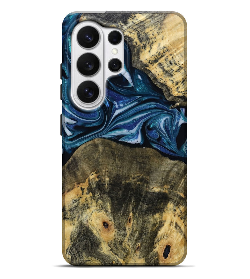 Galaxy S26 Ultra Wood Live Edge Phone Case - Leo (Blue, 814784)