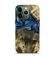 iPhone 13 Pro Wood Live Edge Phone Case - Leo (Blue, 814784)