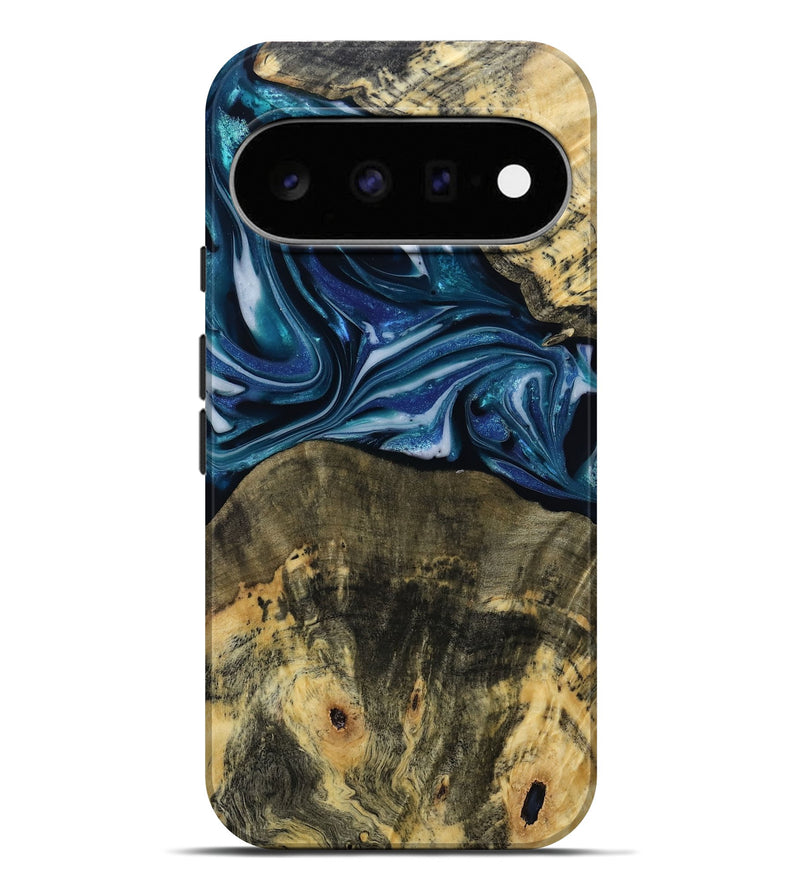 Pixel 11 Pro XL Wood Live Edge Phone Case - Leo (Blue, 814784)
