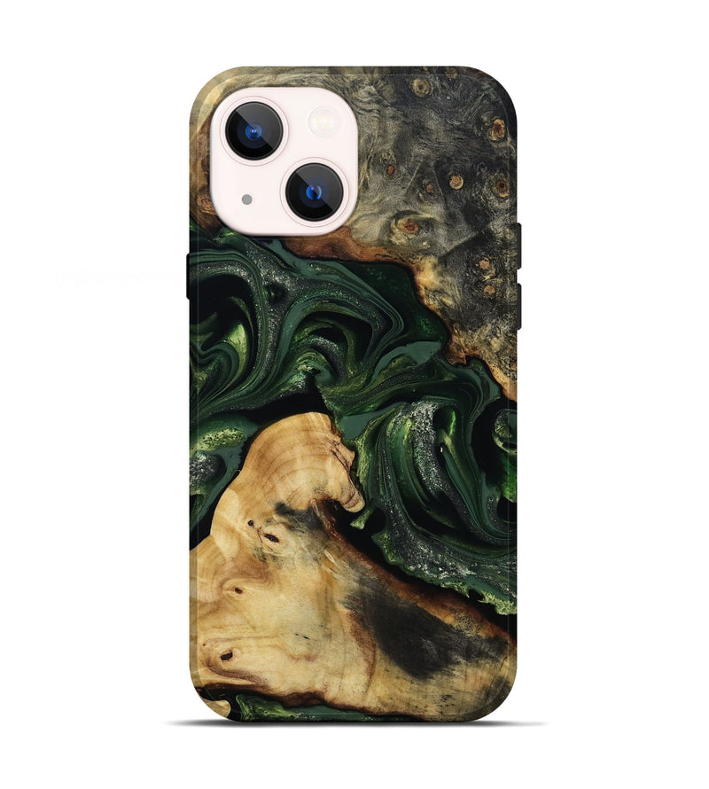 iPhone 13 Wood Live Edge Phone Case - Jammie (Green, 814788)